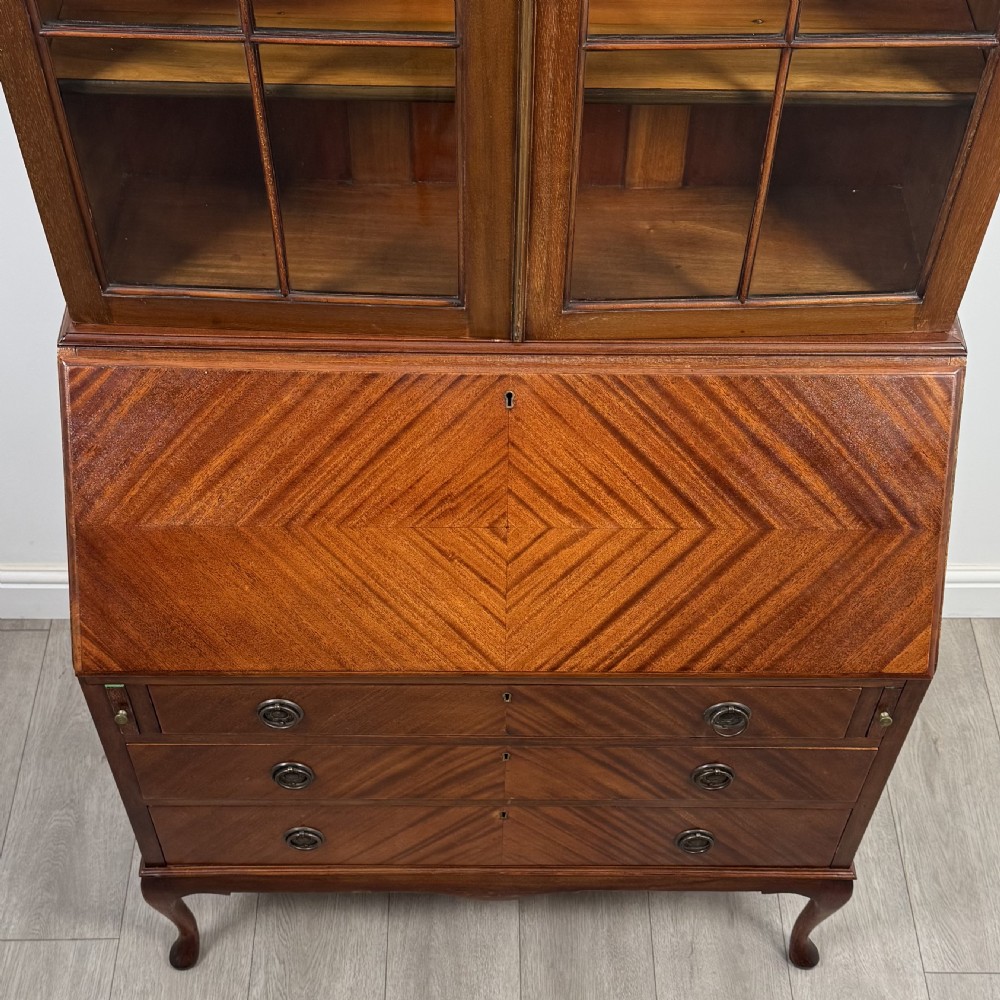  Antique 20th Century Bureau Bookcase In Mahogany  View XI