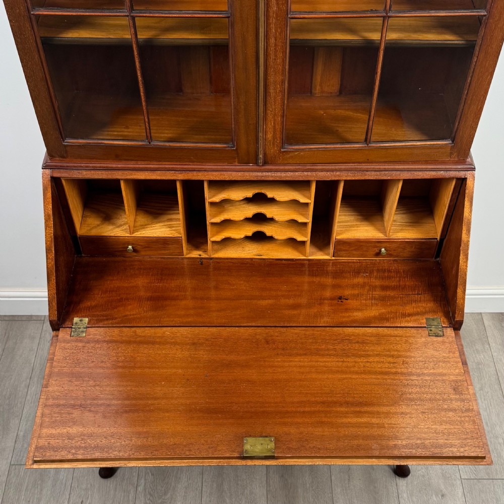  Antique 20th Century Bureau Bookcase In Mahogany  View XII