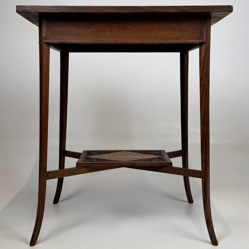 Antique 20th Century Good Quality Carved Oak Side Table