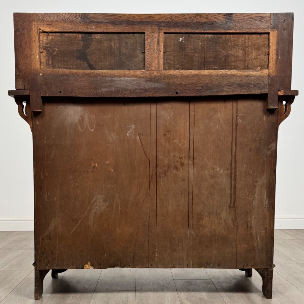 Antique 20th Century Art Nouveau Style Sideboard In Oak  View VII