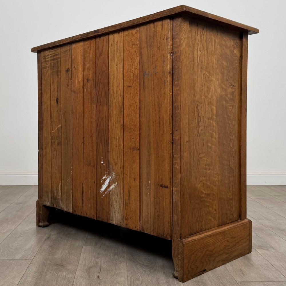 Antique 20th Century Arts & Crafts Secretaire In Golden Oak  View IX