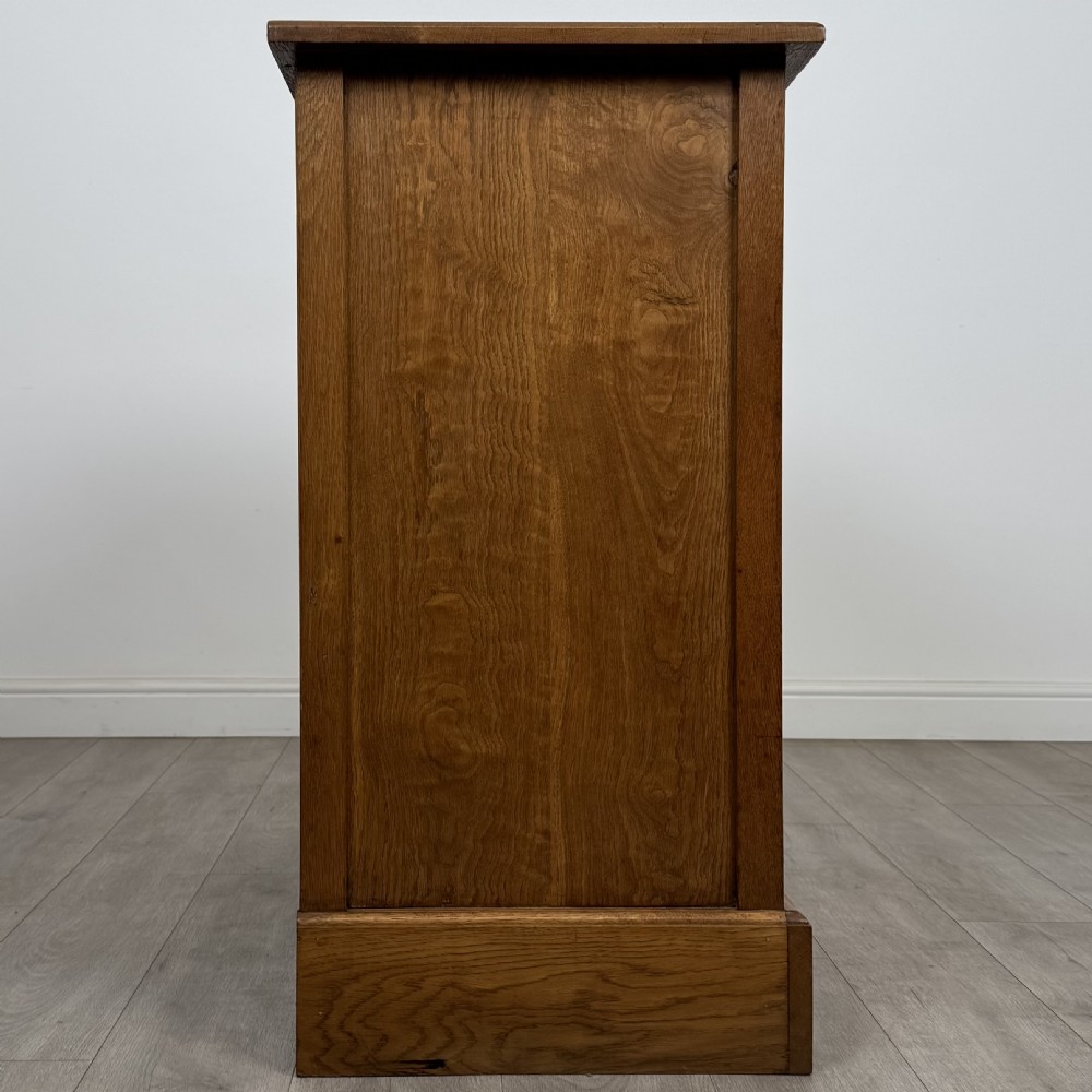 Antique 20th Century Arts & Crafts Secretaire In Golden Oak  View X