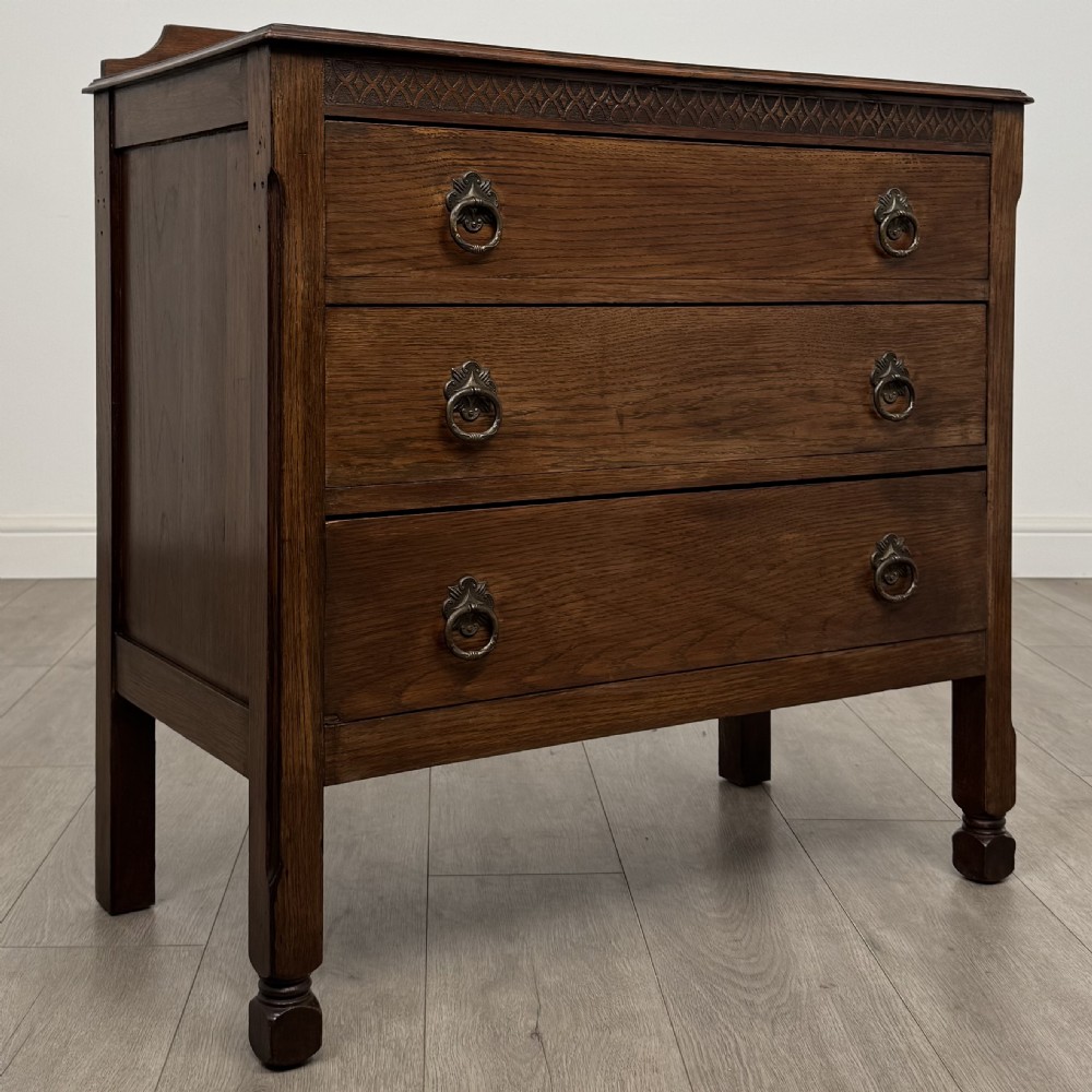 Antique 20th Century Good Quality Chest Of Drawers In Oak  View VII