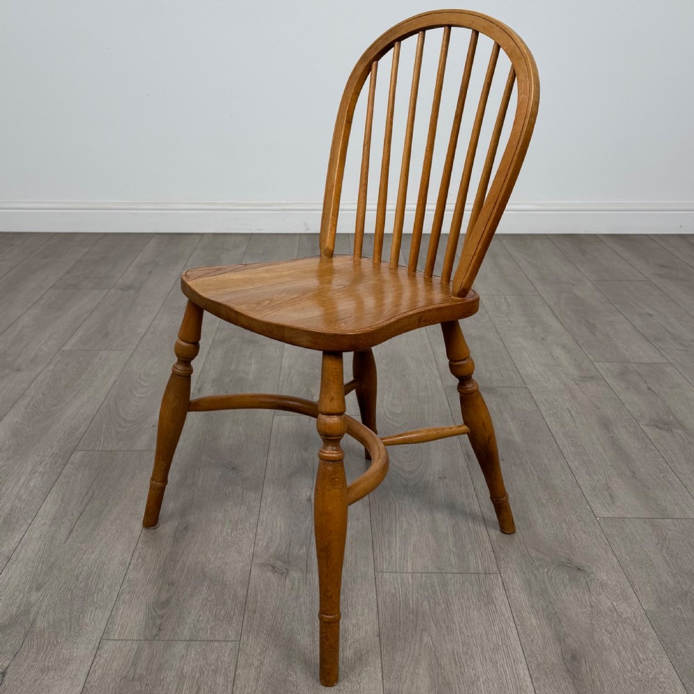 Antique 20th Century Set Of 6 Ash Windsor Dining Chairs  View II