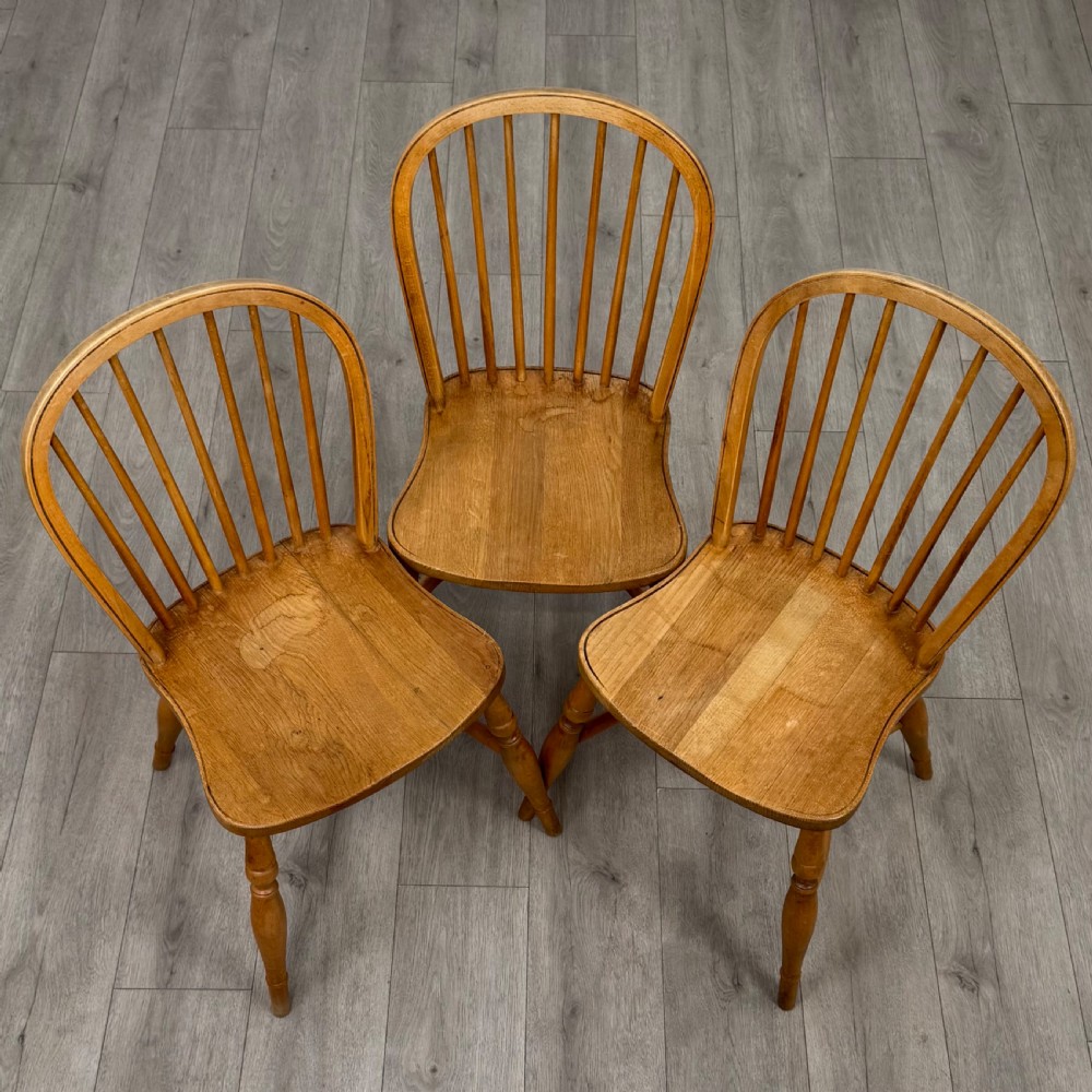 Antique 20th Century Set Of 6 Ash Windsor Dining Chairs  View VIII