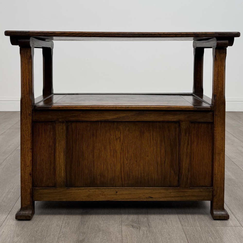 Antique 20th Century Good Quality Monks Bench In Oak  View II
