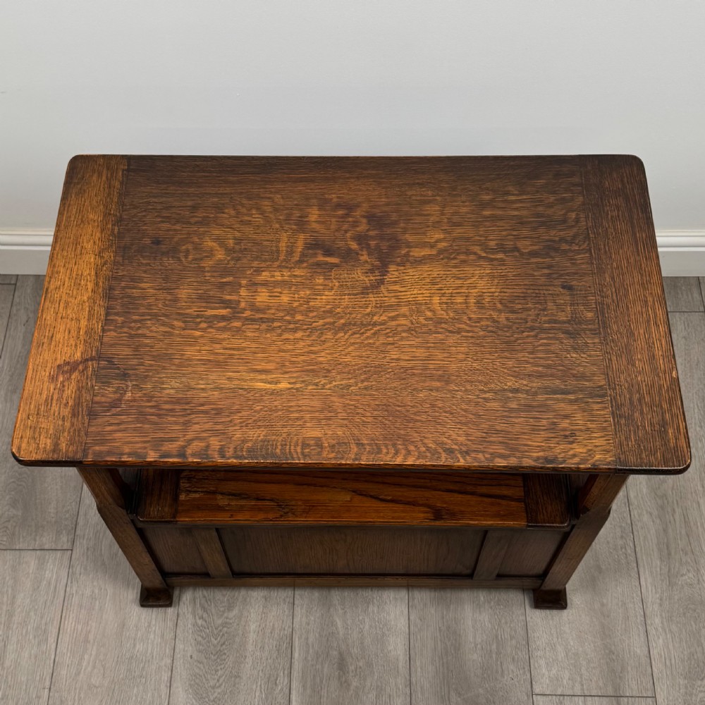 Antique 20th Century Good Quality Monks Bench In Oak  View XII