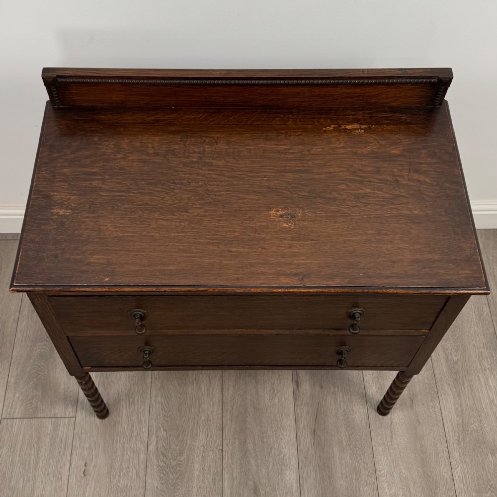 Antique 20th Century Bobbin Turned Chest Of Drawers In Oak  View VIII