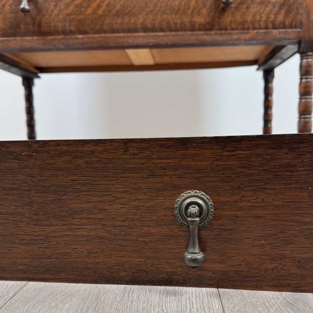 Antique 20th Century Bobbin Turned Chest Of Drawers In Oak  View XI