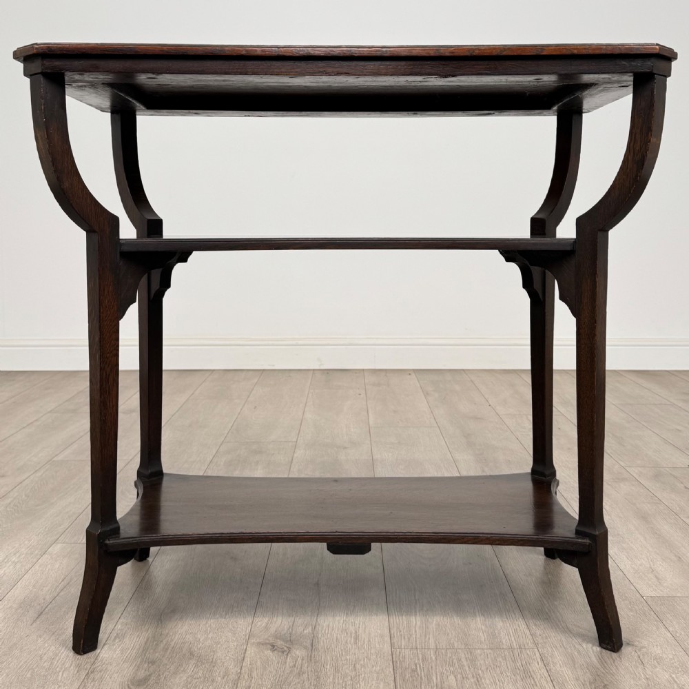 Antique 20th Century Good Quality Side Table In Oak 