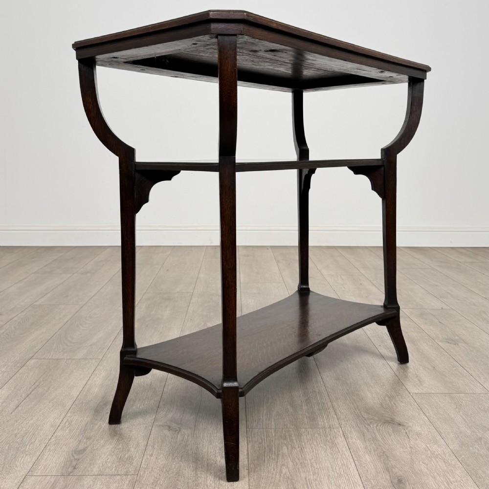 Antique 20th Century Good Quality Side Table In Oak  View IV