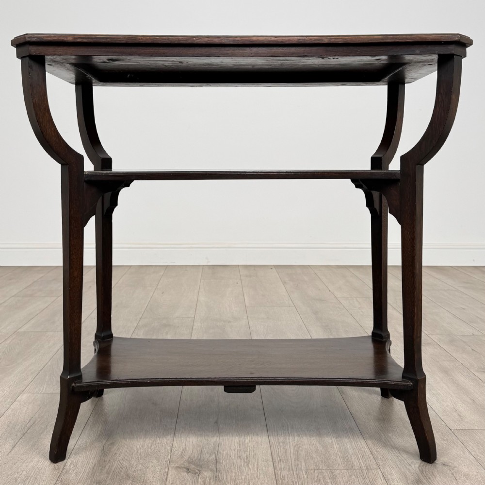 Antique 20th Century Good Quality Side Table In Oak  View V