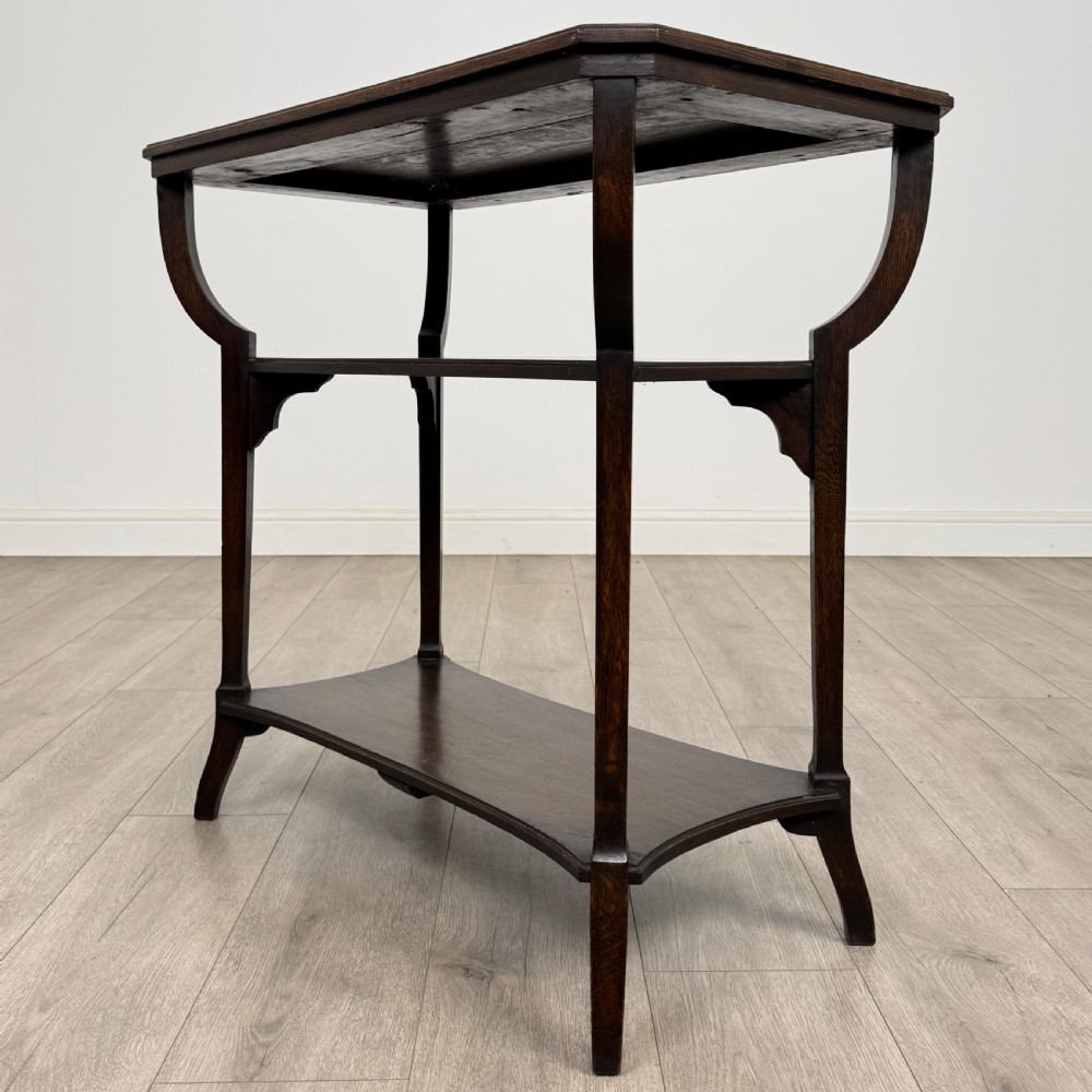 Antique 20th Century Good Quality Side Table In Oak  View VI