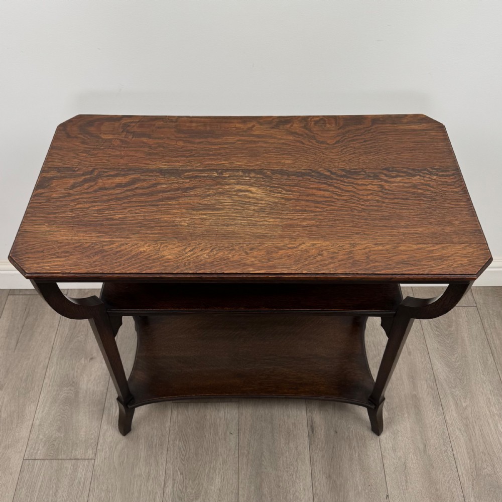 Antique 20th Century Good Quality Side Table In Oak  View IX