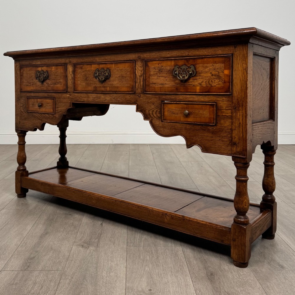  Antique 20th Century Fine Quality Small Oak Dresser Base View II