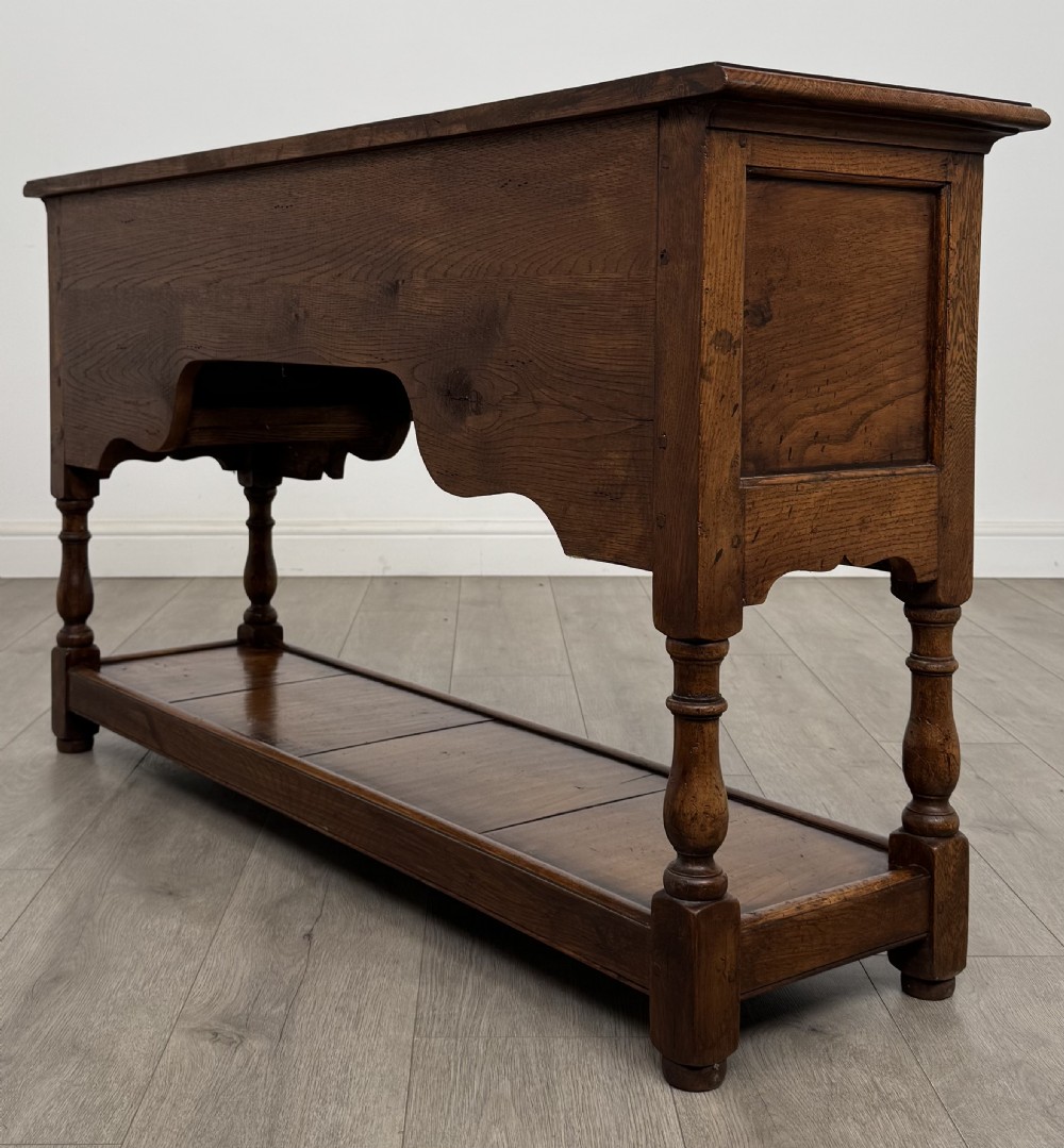  Antique 20th Century Fine Quality Small Oak Dresser Base View VI