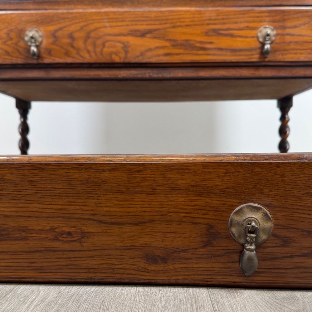 Antique 20th Century Barley Twist Chest Of Drawers In Oak View XI