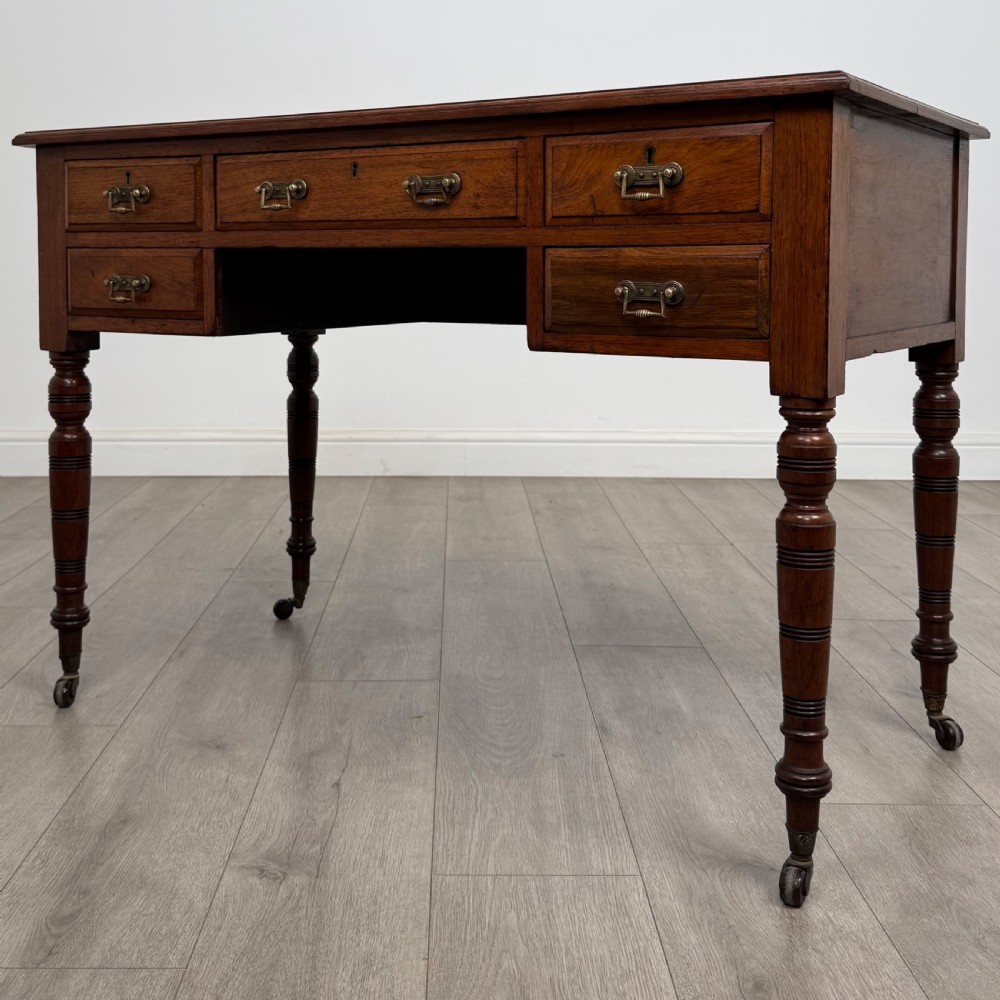 Antique 20th Century Good Quality Writing Table In Walnut  View II