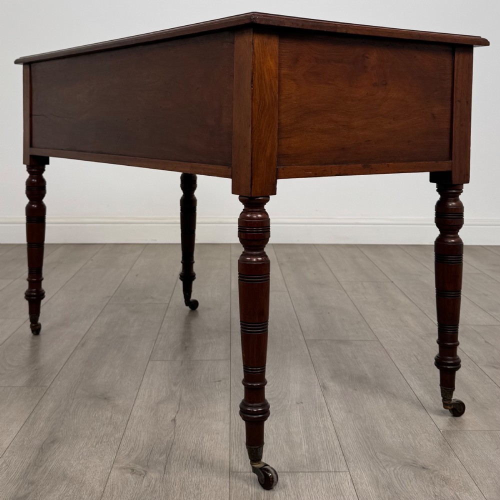 Antique 20th Century Good Quality Writing Table In Walnut  View VI