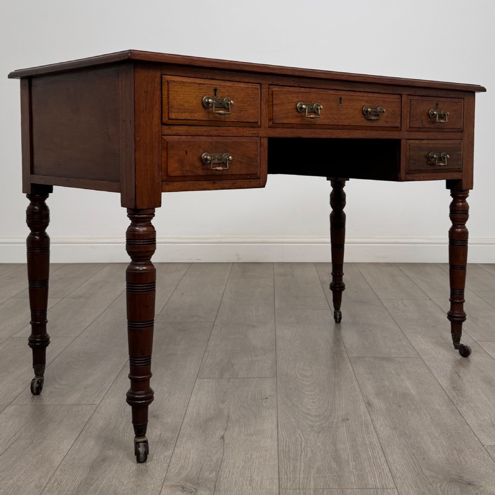 Antique 20th Century Good Quality Writing Table In Walnut  View VIII