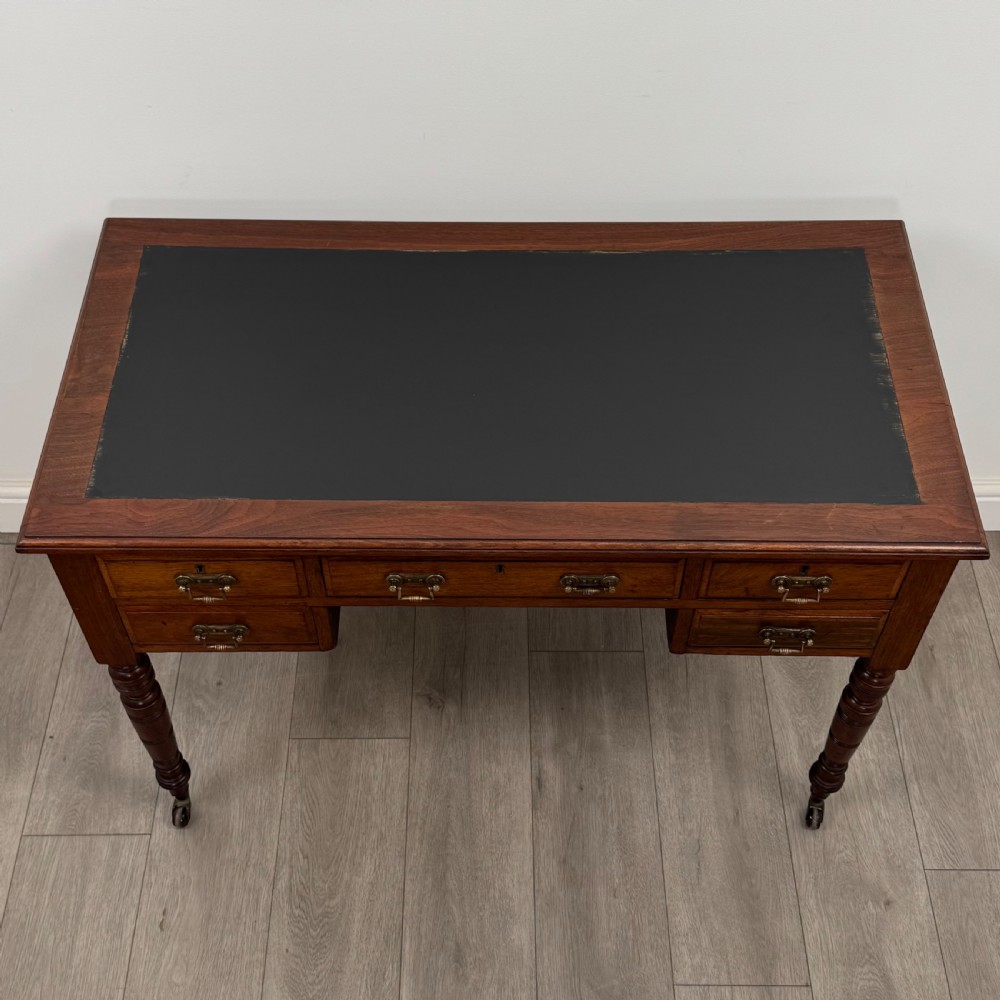 Antique 20th Century Good Quality Writing Table In Walnut  View X