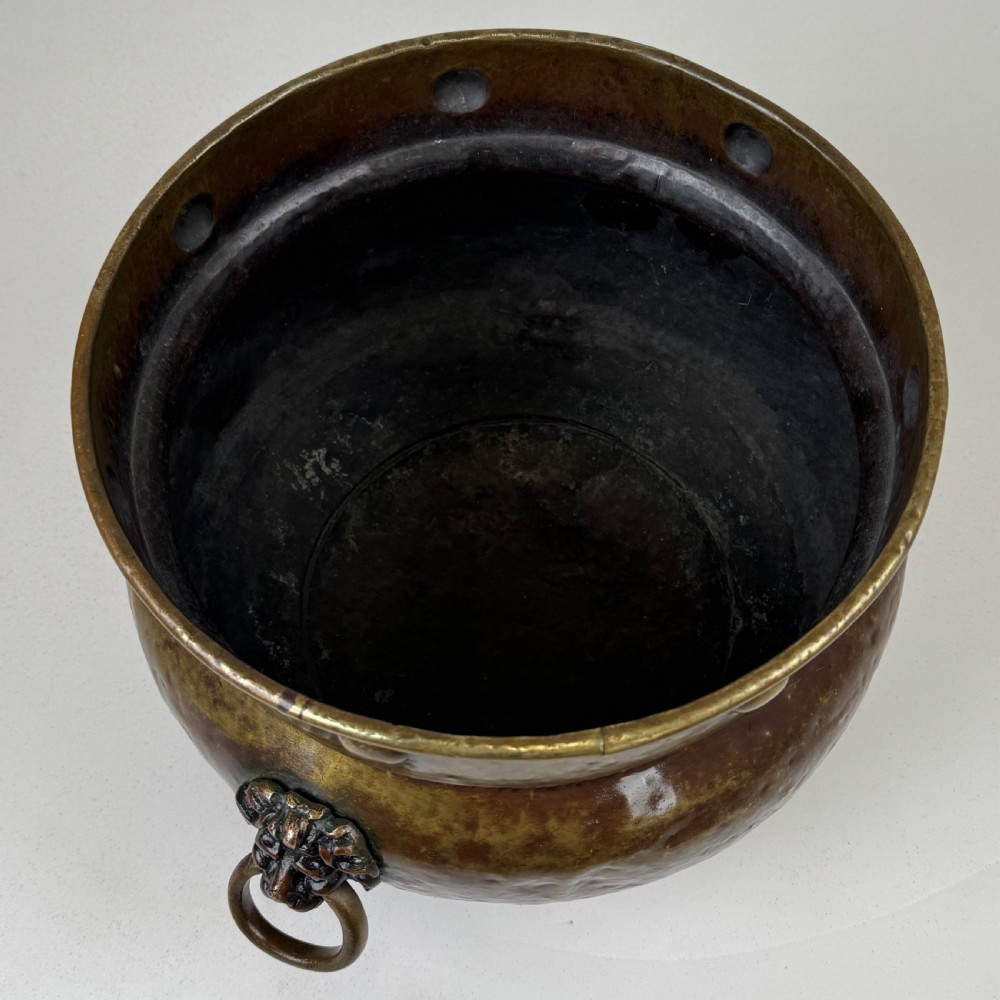 Antique 19th Century Decorative Brass Planter  View IX