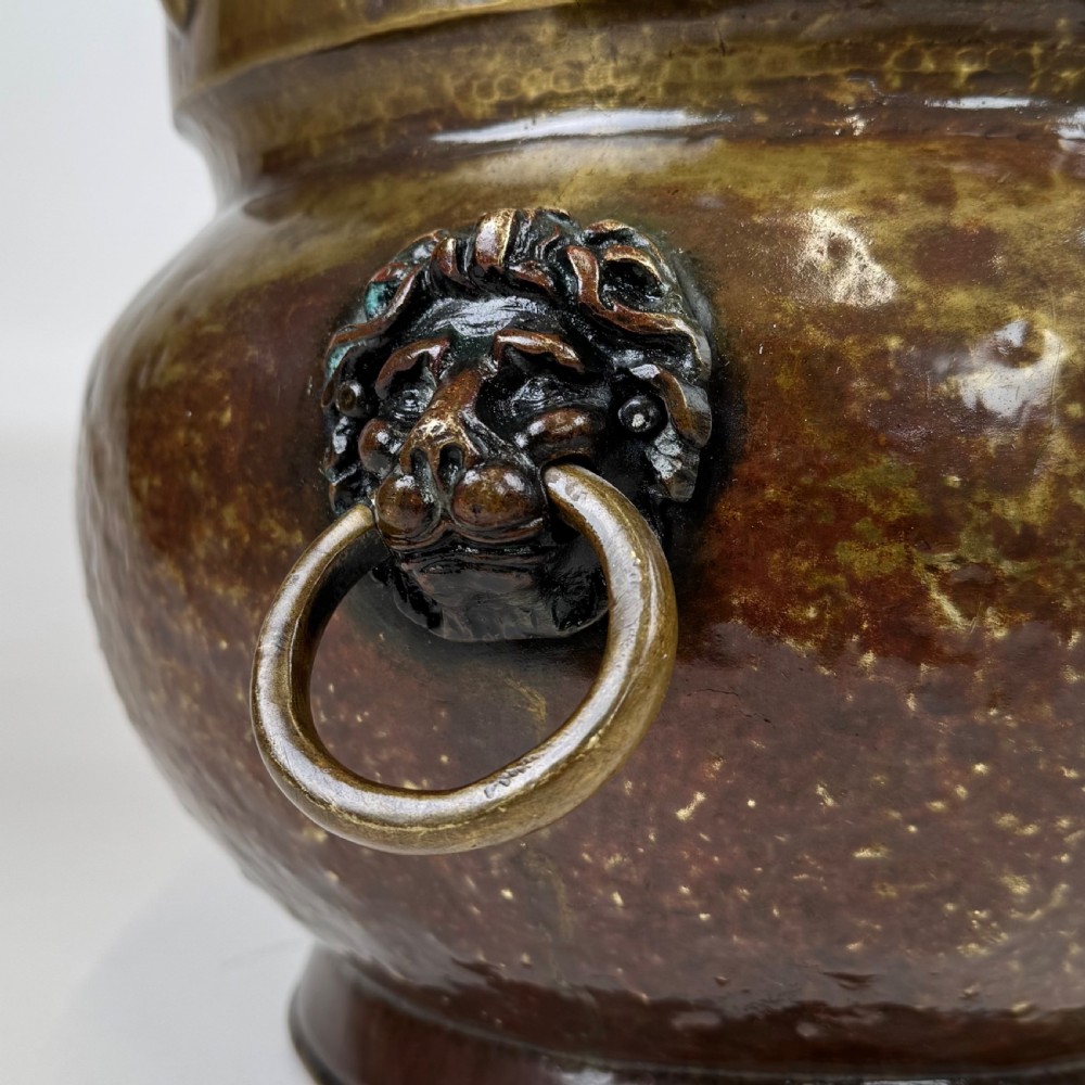 Antique 19th Century Decorative Brass Planter  View X