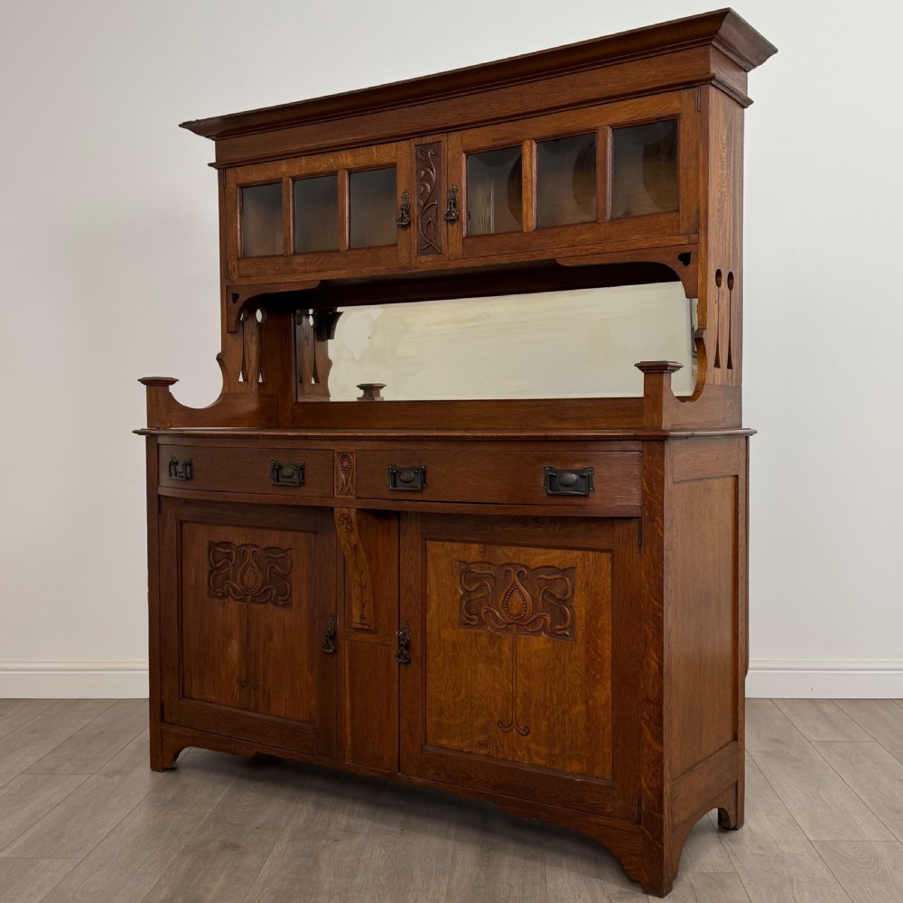 Antique 20th Century Fine Quality Arts & Crafts Sideboard In Oak  View III