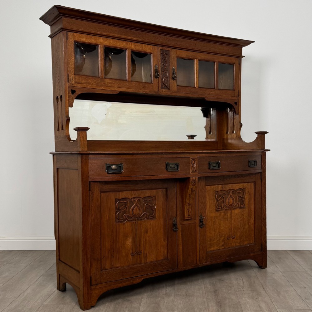 Antique 20th Century Fine Quality Arts & Crafts Sideboard In Oak  View IX