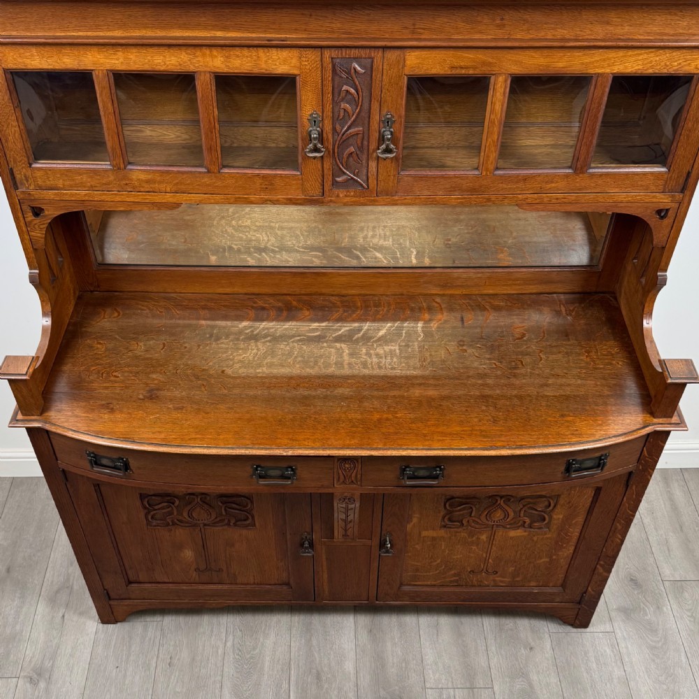 Antique 20th Century Fine Quality Arts & Crafts Sideboard In Oak  View X