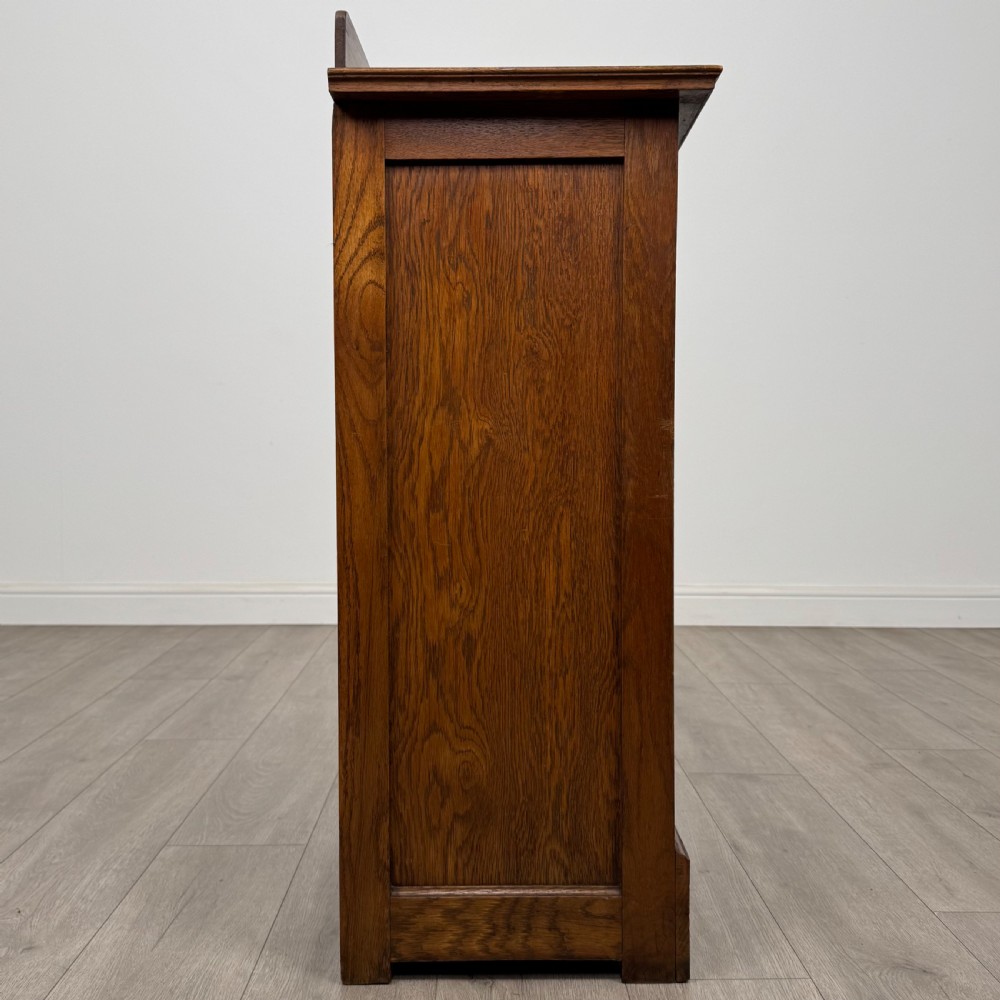  Antique 20th Century Small Tambour Front Cabinet In Oak View VII