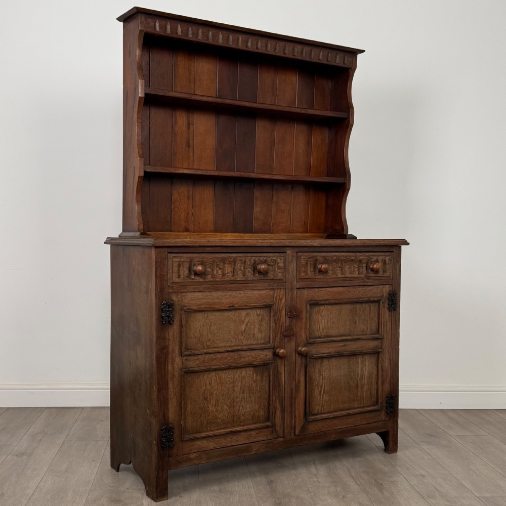 Antique 20th Century Good Quality Dresser In Oak  View IX