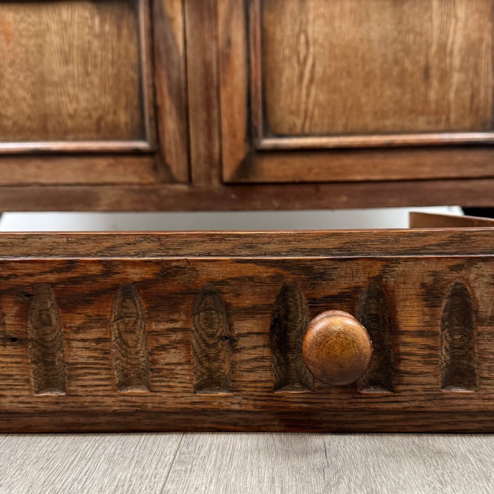 Antique 20th Century Good Quality Dresser In Oak  View XII