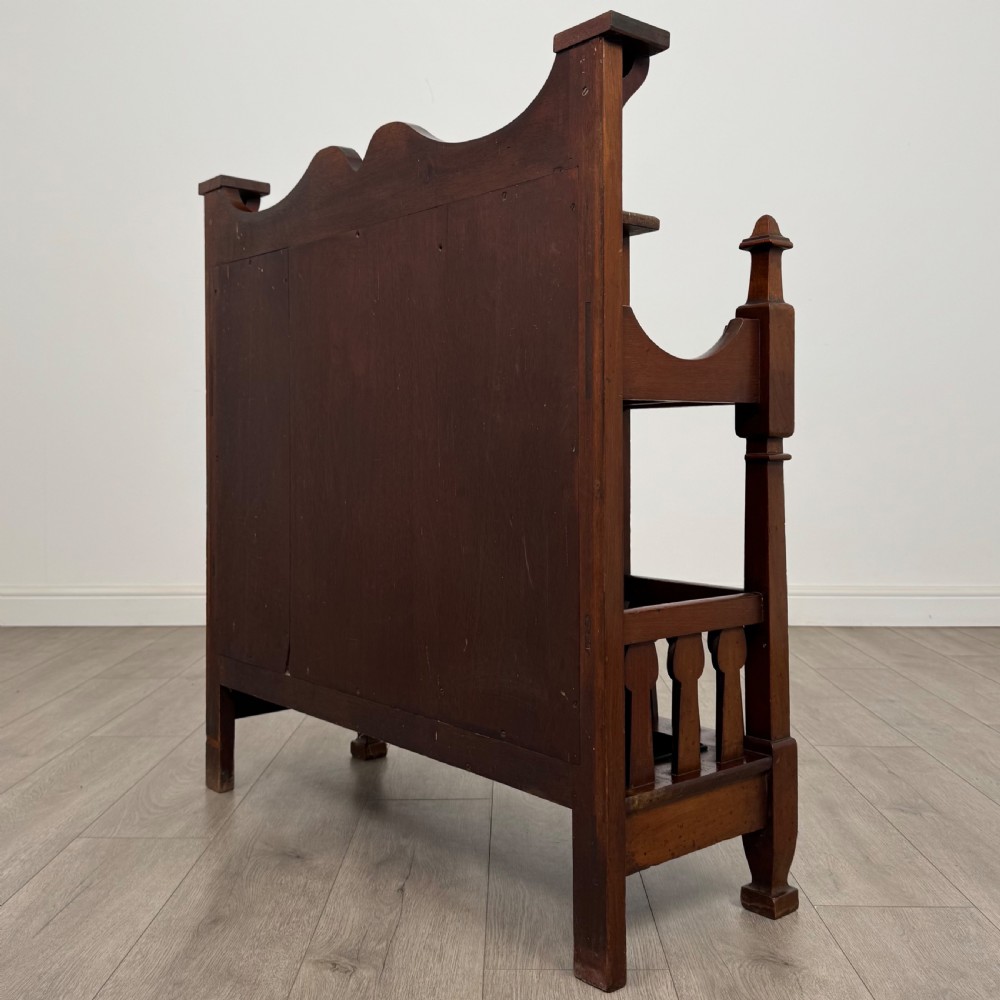 Antique 19th Century Arts & Crafts Hall Stand In Walnut View VI
