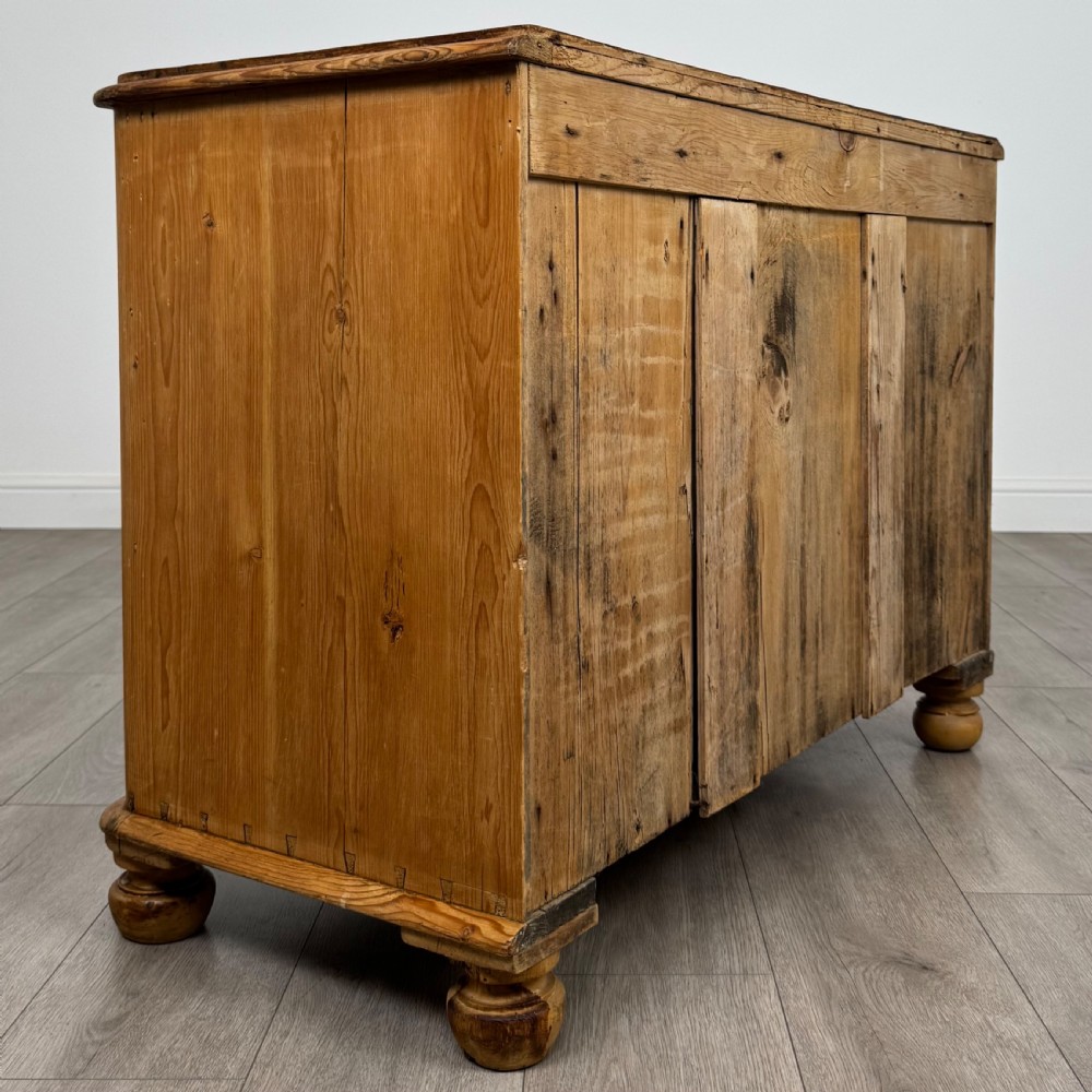  Antique 19th Century Rustic Pine Chest Of Drawers View IV