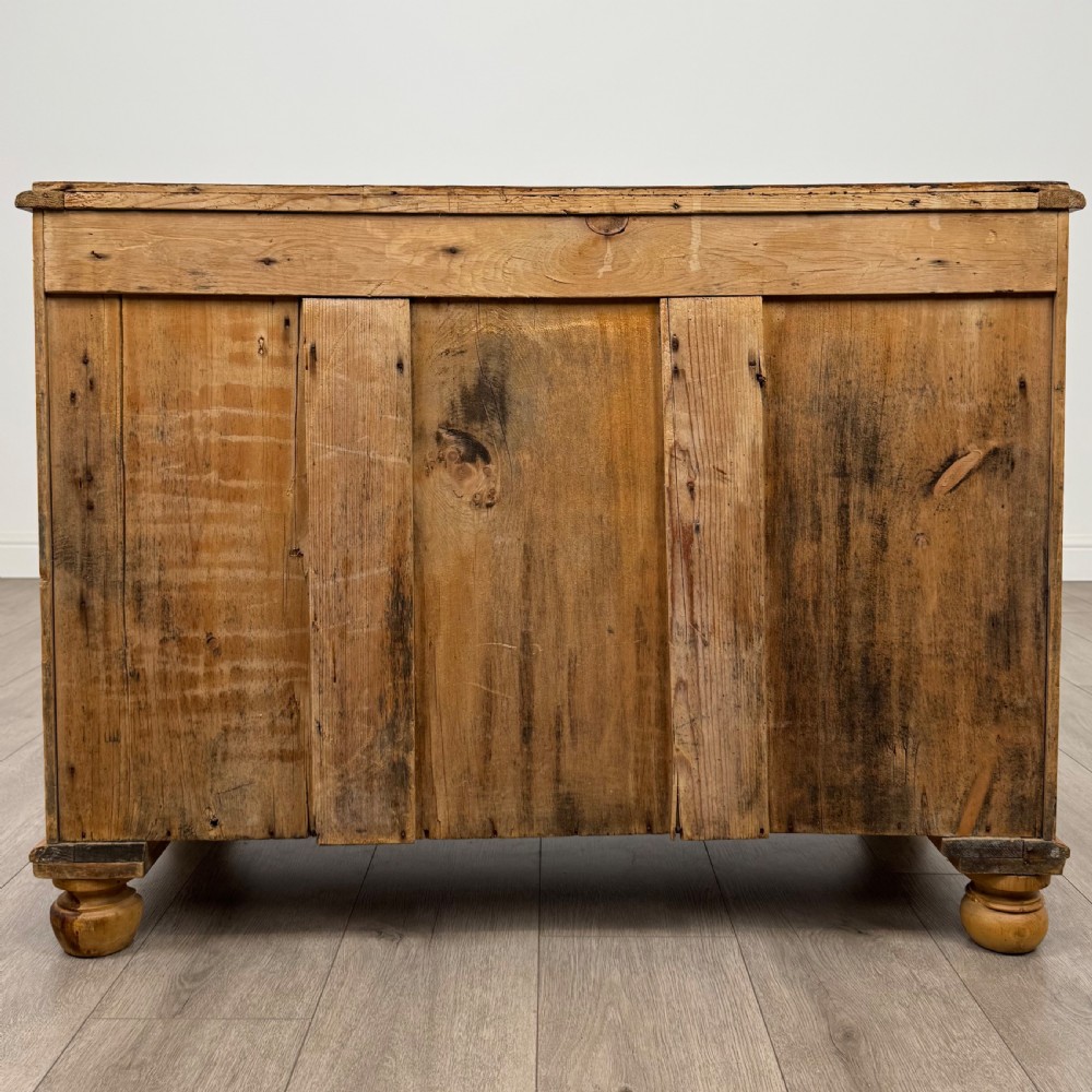  Antique 19th Century Rustic Pine Chest Of Drawers View V
