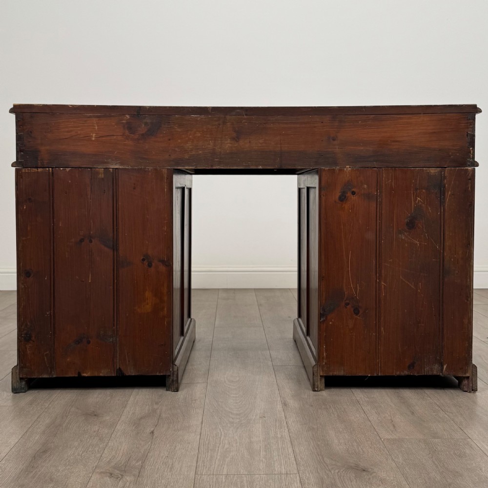  Antique 20th Century Pedestal Desk In Walnut
 View V