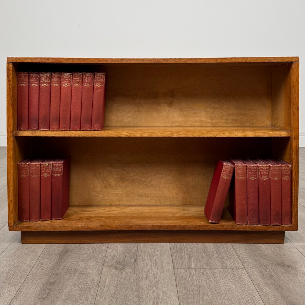 Antique 20th Century Unique Low Bookcase In Oak