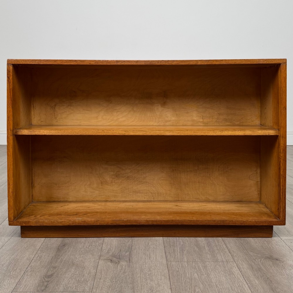 Antique 20th Century Unique Low Bookcase In Oak View II