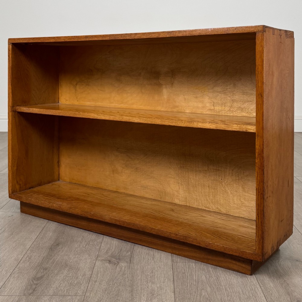 Antique 20th Century Unique Low Bookcase In Oak View III