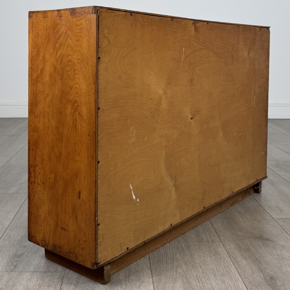 Antique 20th Century Unique Low Bookcase In Oak View V