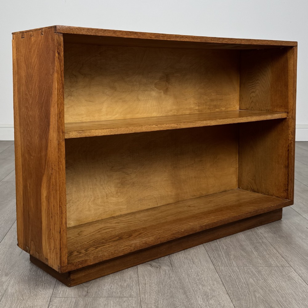 Antique 20th Century Unique Low Bookcase In Oak View IX