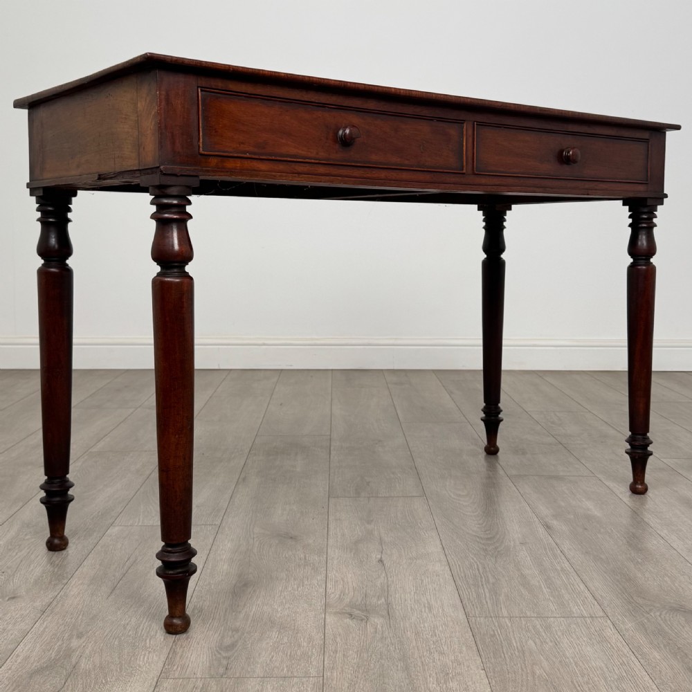 Antique 19th Century Good Quality Writing Table In Mahogany  View VIII