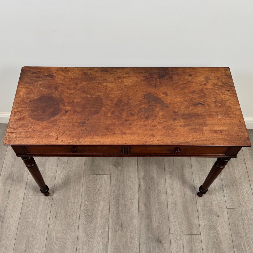 Antique 19th Century Good Quality Writing Table In Mahogany  View IX