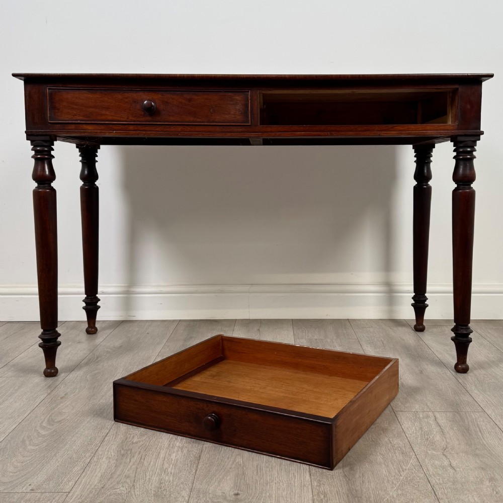 Antique 19th Century Good Quality Writing Table In Mahogany  View XI