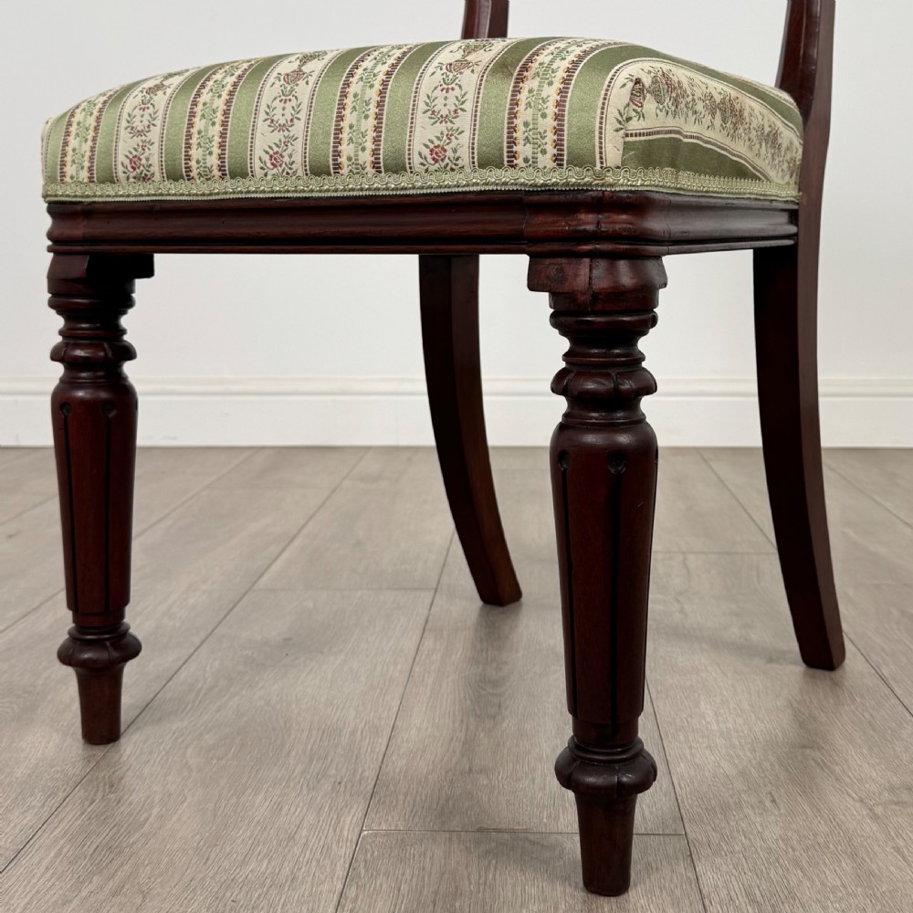Antique 19th Century Regency Set Of 4 Mahogany Dining Chairs  View V