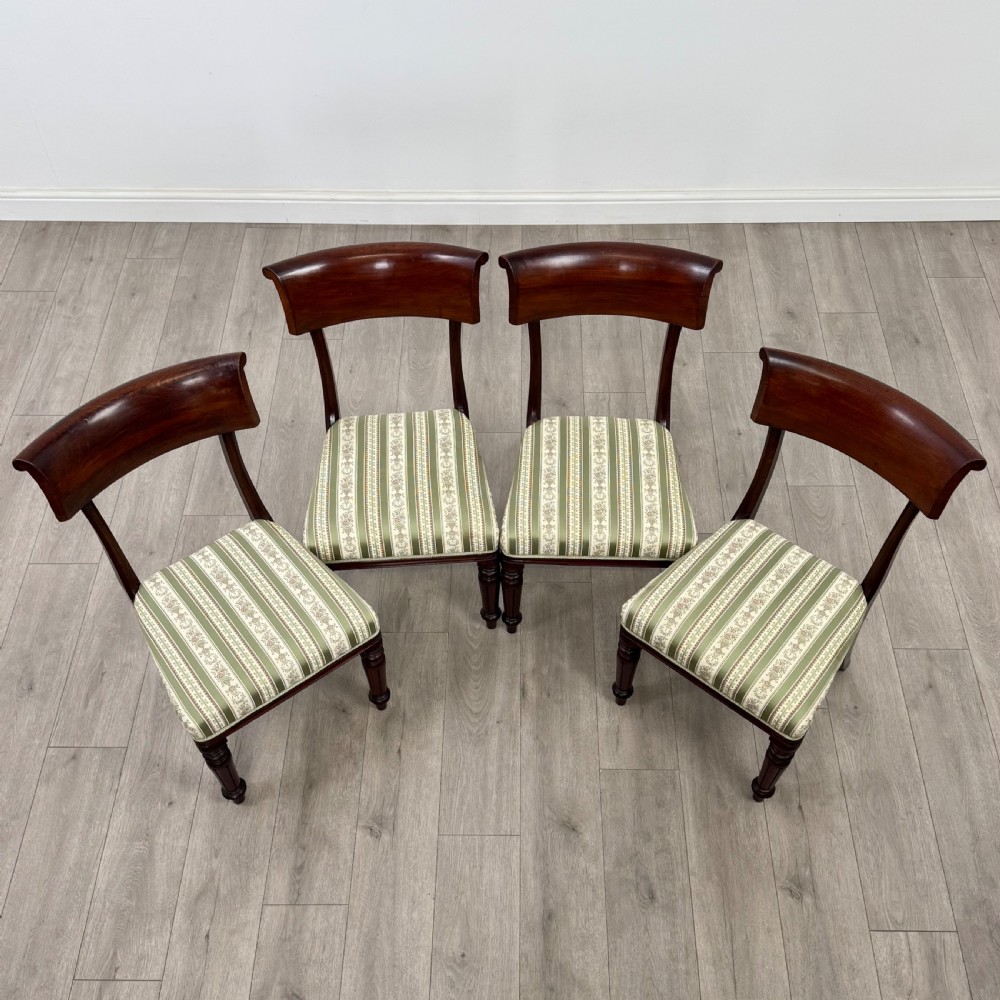 Antique 19th Century Regency Set Of 4 Mahogany Dining Chairs  View VII