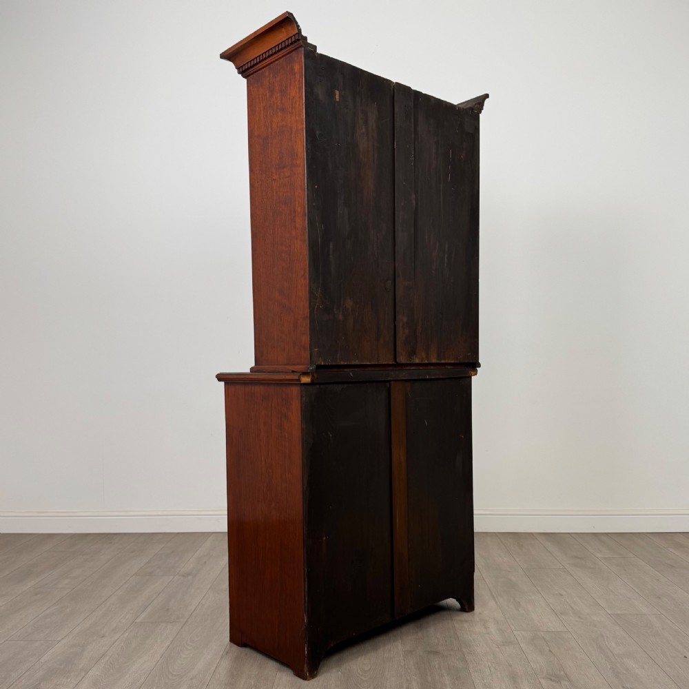 Antique 20th Century Good Quality Bookcase In Walnut View VI