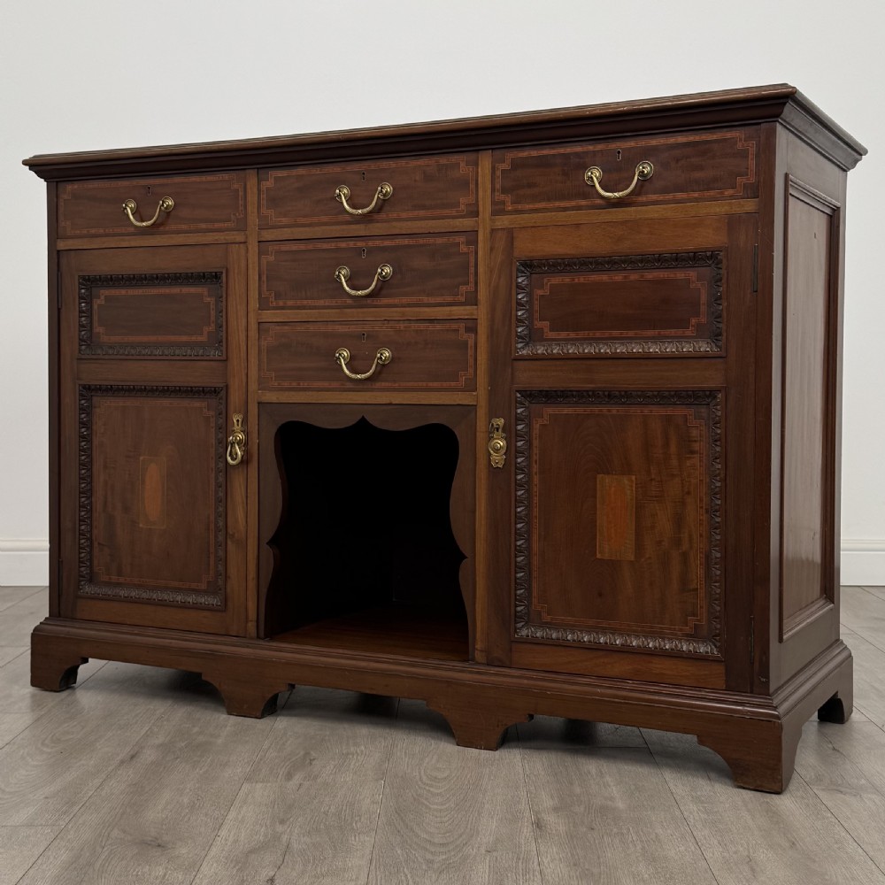 Antique 20th Century Good Quality Inlaid Sideboard In Mahogany  View III