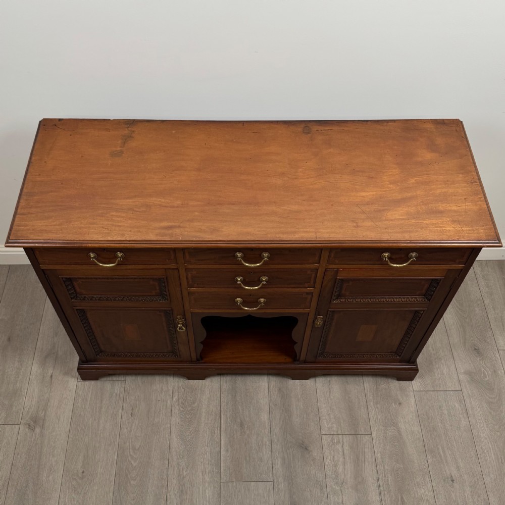 Antique 20th Century Good Quality Inlaid Sideboard In Mahogany  View X